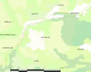 Poziția localității Souanyas