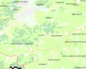 Poziția localității Le Tech