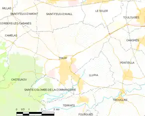 Poziția localității Thuir