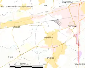 Poziția localității Toulouges