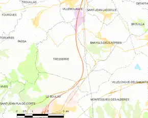Poziția localității Tresserre