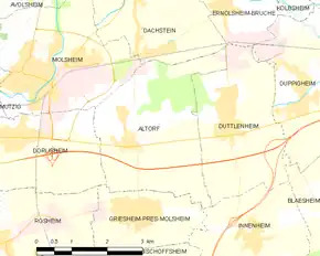 Poziția localității Altorf
