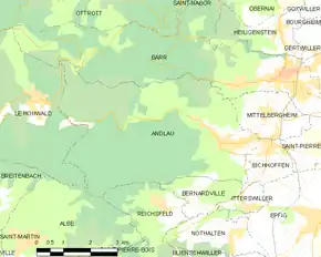 Poziția localității Andlau