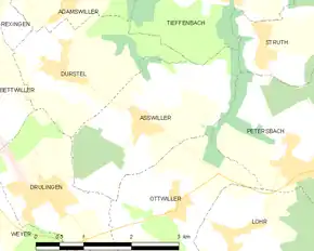 Poziția localității Asswiller