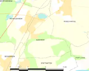 Poziția localității Auenheim