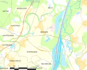 Poziția localității Beinheim