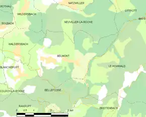 Poziția localității Belmont