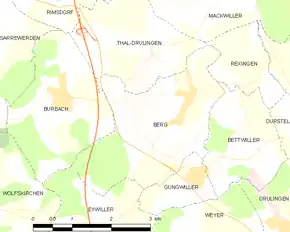 Poziția localității Berg