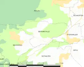 Poziția localității Bernardvillé