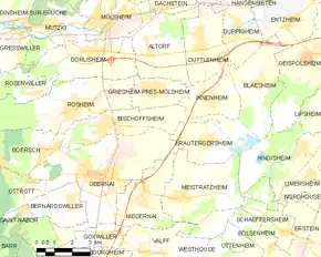 Poziția localității Bischoffsheim