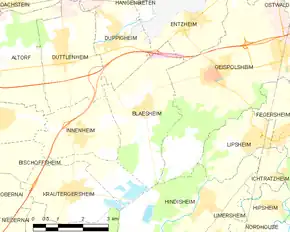 Poziția localității Blaesheim