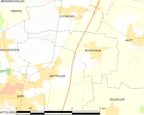 Poziția localității Bourgheim