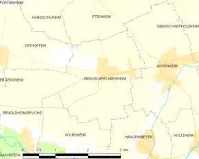 Poziția localității Breuschwickersheim