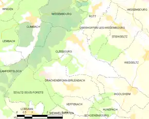 Poziția localității Cleebourg