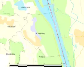 Poziția localității Daubensand