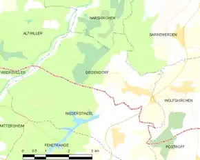 Poziția localității Diedendorf