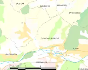 Poziția localității Dinsheim-sur-Bruche