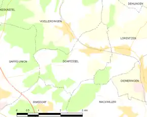 Poziția localității Domfessel