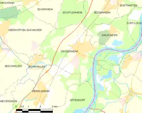 Poziția localității Drusenheim