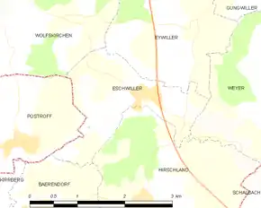 Poziția localității Eschwiller