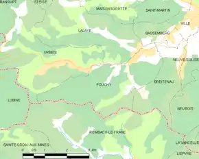 Poziția localității Fouchy