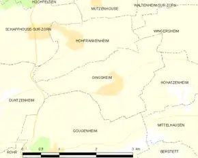 Poziția localității Gingsheim