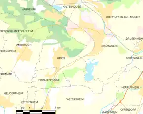 Poziția localității Gries