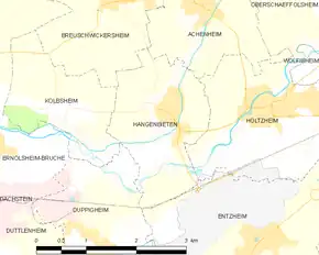 Poziția localității Hangenbieten