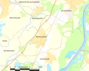 Poziția localității Herrlisheim