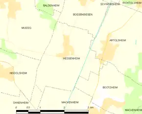 Poziția localității Hessenheim