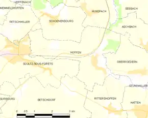 Poziția localității Hoffen