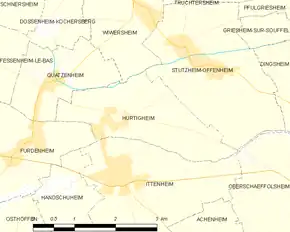 Poziția localității Hurtigheim