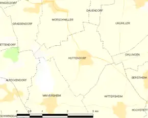 Poziția localității Huttendorf