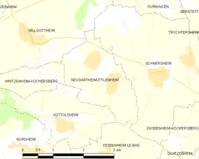 Poziția localității Neugartheim-Ittlenheim