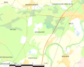 Poziția localității Kesseldorf