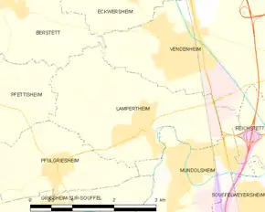 Poziția localității Lampertheim