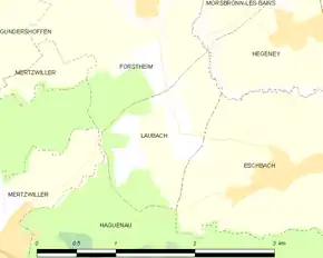 Poziția localității Laubach