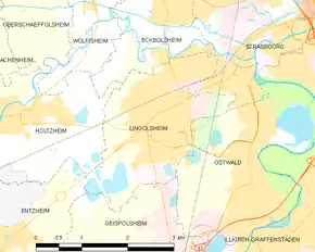 Poziția localității Lingolsheim