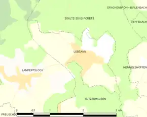 Poziția localității Lobsann