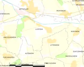 Poziția localității Lupstein