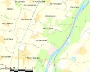 Poziția localității Mackenheim