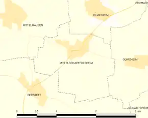 Poziția localității Mittelschaeffolsheim