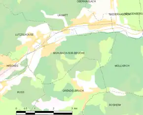 Poziția localității Muhlbach-sur-Bruche