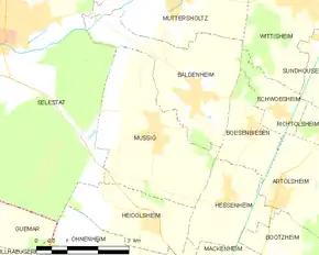 Poziția localității Mussig