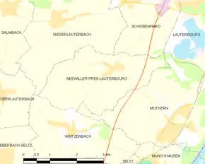 Poziția localității Neewiller-près-Lauterbourg