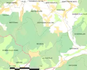 Poziția localității Neubois