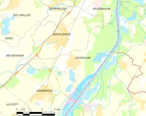 Poziția localității Offendorf