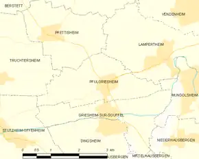 Poziția localității Pfulgriesheim