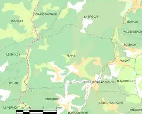 Poziția localității Plaine