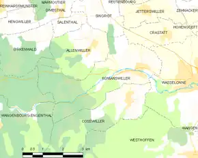 Poziția localității Romanswiller